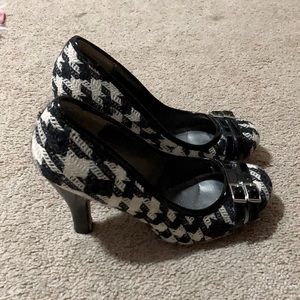 Madden Girl black and white heels